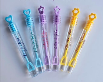 Personalized Bubble Wand Label, Party Decor Ready to Use