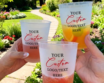 Custom Party Decor,Personalized Frosted Cups with Your Logo