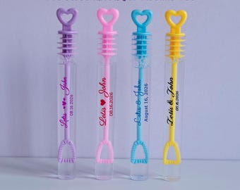 Custom Wedding Bubble Wand, Personalized Party Decor