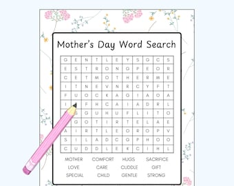 Mother's Day Word Search Puzzle – Printable Activity (PDF)