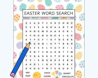 Printable Easter Word Search – Kids Activity Worksheet (PDF)