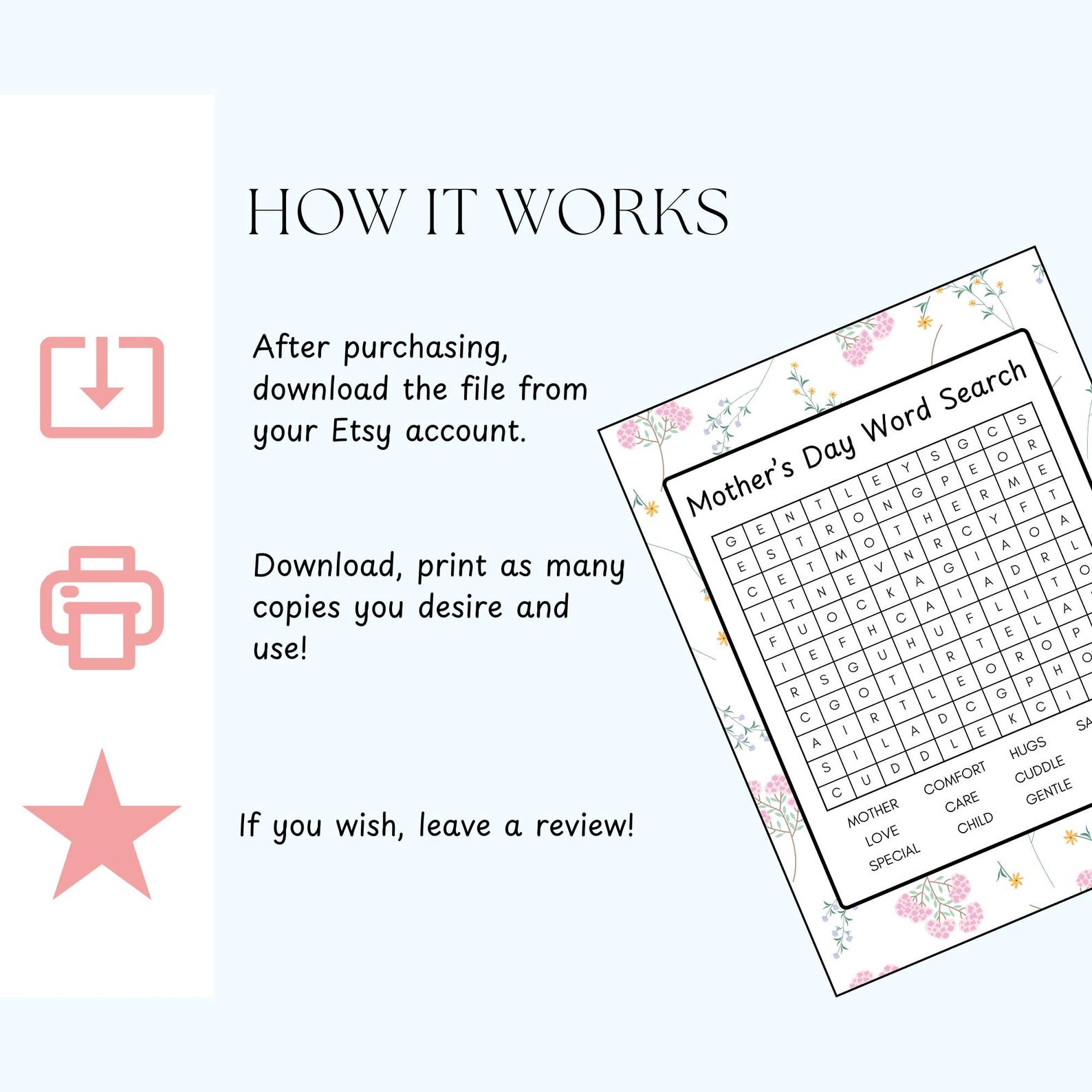 Mother’s Day Word Search - Printable Word Search- Kids Mother’s Day ...