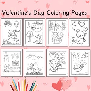 Valentines Coloring Pages For Kids Toddlers Preschoolers, Toddler Coloring, Easy Coloring Pages, Kids Valentine’s Day Activity