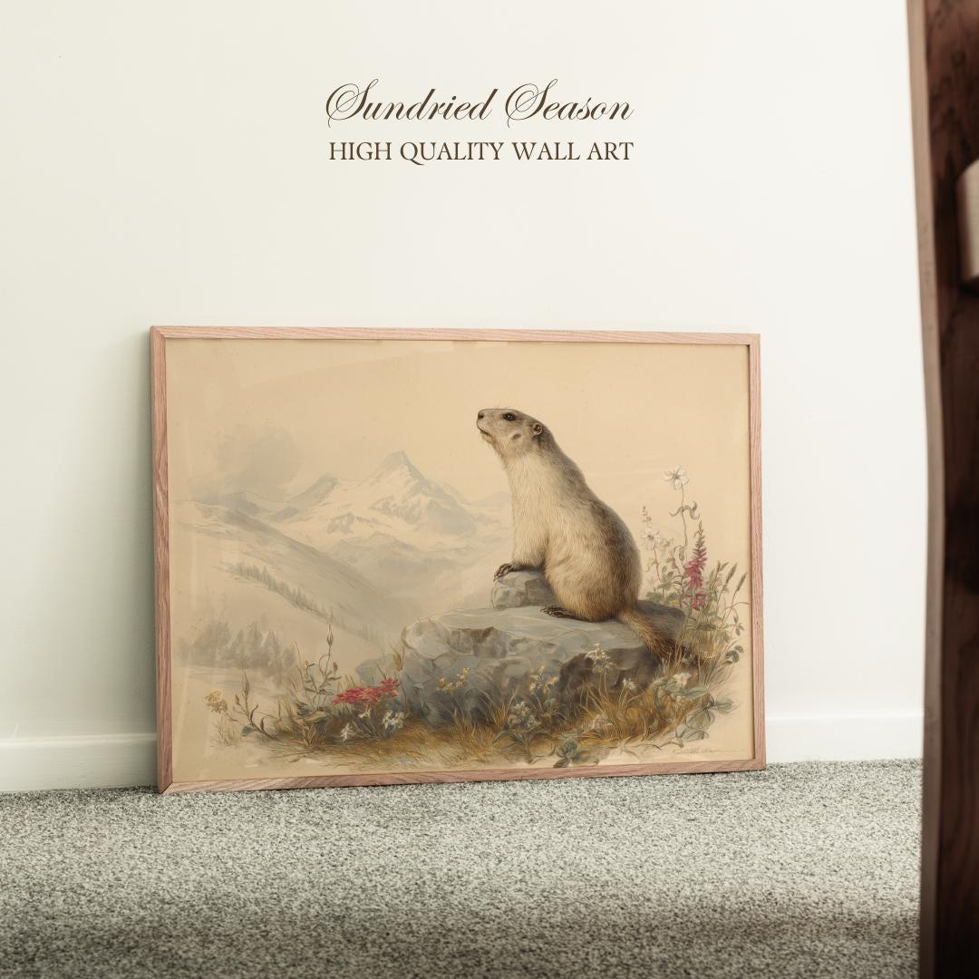 Marmot illustration - Etsy 日本