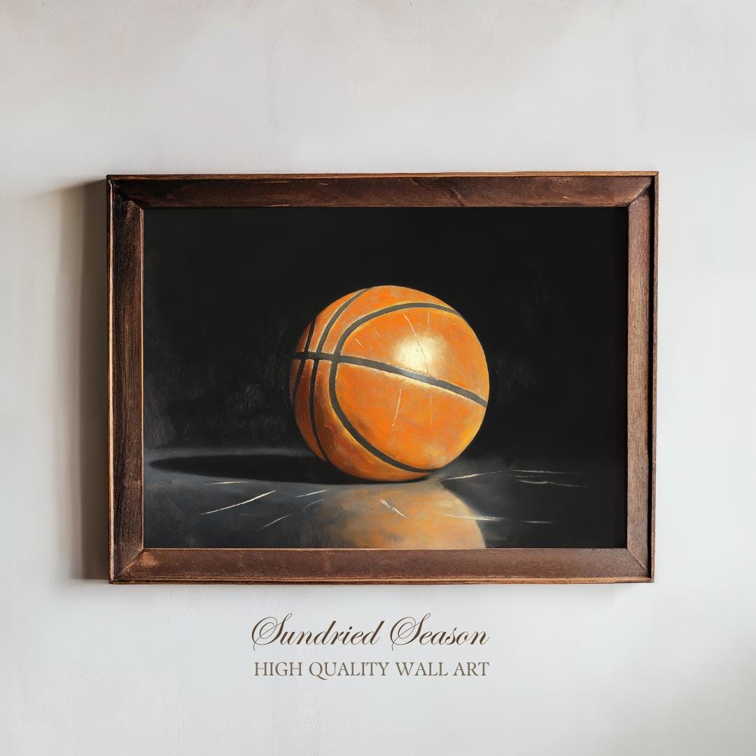 Vintage Basketball Art Print, Classic Sports Wall Decor, Retro Basketball  Painting, Hoops Lover Poster, Man Cave \u0026 Game Room Artwork - Etsy, image size:1080x1080