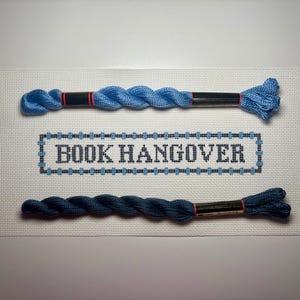 PREORDER- Book Hangover Needlepoint Canvas—Funny Literary Design for Book Lovers