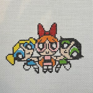 Powerpuff Girls Needlepoint Ornament Canvas