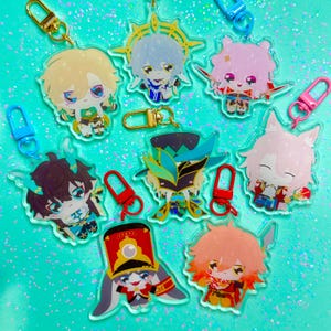 Honkai Star Rail Keychain HSR Pom Pom Dan Heng Il March 7th Aventurine Boss Form Mydei Sunday Jiaoqui Kawaii Cute