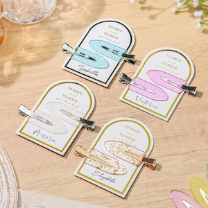 Para ter e segurar seus grampos de cabelo para trás | Grampo de cabelo para madrinha de casamento | Acessórios para caixa de madrinha de casamento | Acessórios para cabelo com glitter dourado