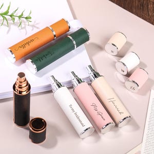 Frasco de perfume personalizado para dama de honor con nombre, frasco de perfume de viaje Enragved, atomizador de perfume personalizado, ideas de regalo para la fiesta nupcial