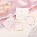 Bridesmaid  jewellery bracelet Gift, maid of honour pouch , personalised bridal gift bracelet , silver gold pearl bracelet jewelry product logo