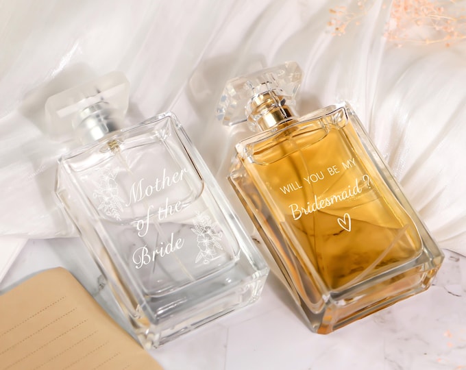 Personalized Engraved Perfume Bottle | Wedding Mother Of Bride Bridesmaid Gift | Personalised Refillable atomizer bottle | Bridal party gift