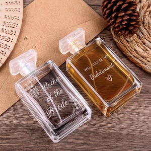 Personalized Engraved Perfume Bottle | Wedding Mother Of Bride Bridesmaid Gift | Personalised Refillable atomizer bottle | Bridal party gift