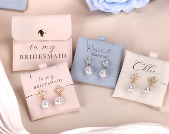 Bridesmaid Earrings 18k Gold Plated, party earrings favor,Bridesmaid Gifts Earrings,wedding bridesmaids gifts,Jewelry set for mother woman