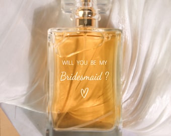 Custom Engraved Bridal Perfume Bottle, Personalized Bridal Shower Gift, Bridal party gift, Wedding Keepsake, Wedding Gift, Gift for her