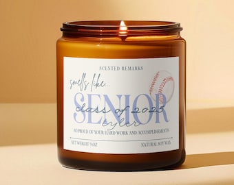 Personalized Senior Night Baseball Gift, Baseball Senior Night, Baseball Candle SR-Y7K2T9
