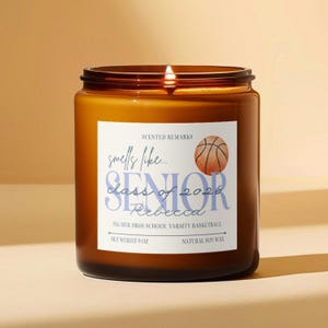 Personalized Basketball Senior Night Gifts, Senior 2026, Graduation Candle  SR-C6V8M3