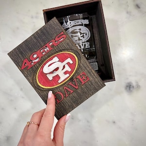 San Francisco 49ers Engraved Old Fashioned Whiskey Glass, Football Fans, Father&#39;s Day Gifts,Custom Drinkware, Personalized Gifts for Dad