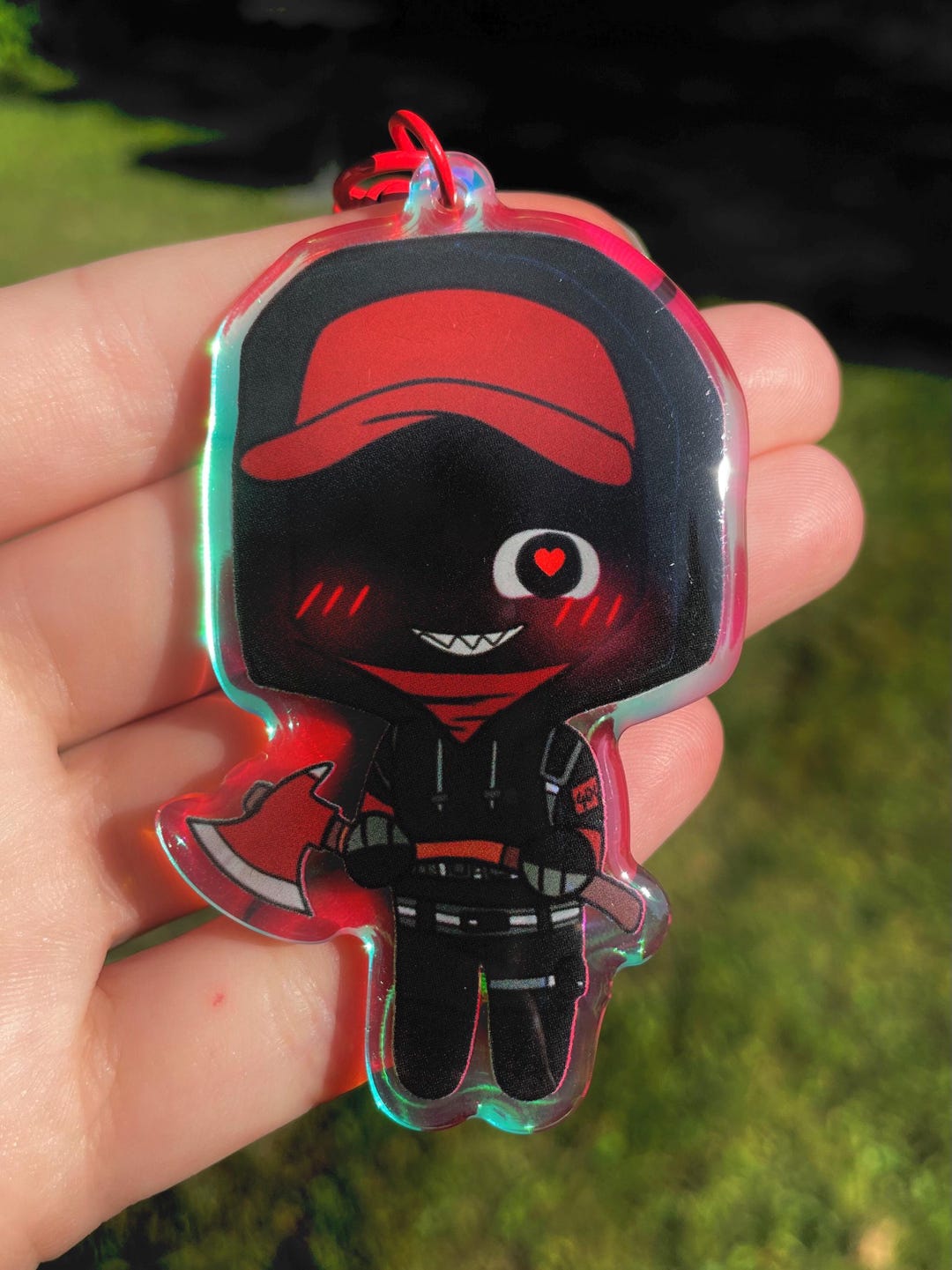 Nauseaxe_404 [monster Mediator] Holo Keychain - Etsy