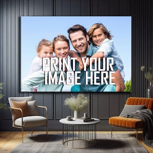 Foto di famiglia su tela Wall Art di qualsiasi dimensione, Foto su tela tela personalizzata per le tue foto, stampa su tela da foto