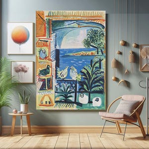 Pablo Picasso Cote d&#39;Azur 1962, Picasso Canvas Print, Picasso Art, Rare Print, Original Art, Living Room Wall Art Decor Father&#39;s Day Gift