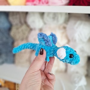 Mini dragon plush toy crocheted small dragon handmade & gift idea image 13