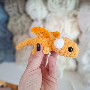 Mini dragon plush toy crocheted small dragon handmade & gift idea image 8