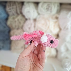 Mini dragon plush toy crocheted small dragon handmade & gift idea image 9
