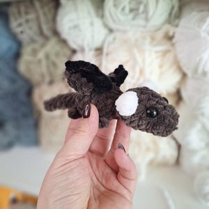 Mini dragon plush toy crocheted small dragon handmade & gift idea image 6