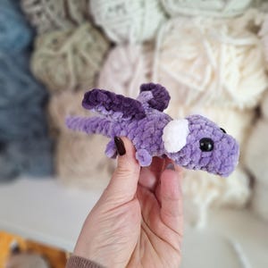 Mini dragon plush toy crocheted small dragon handmade & gift idea image 11