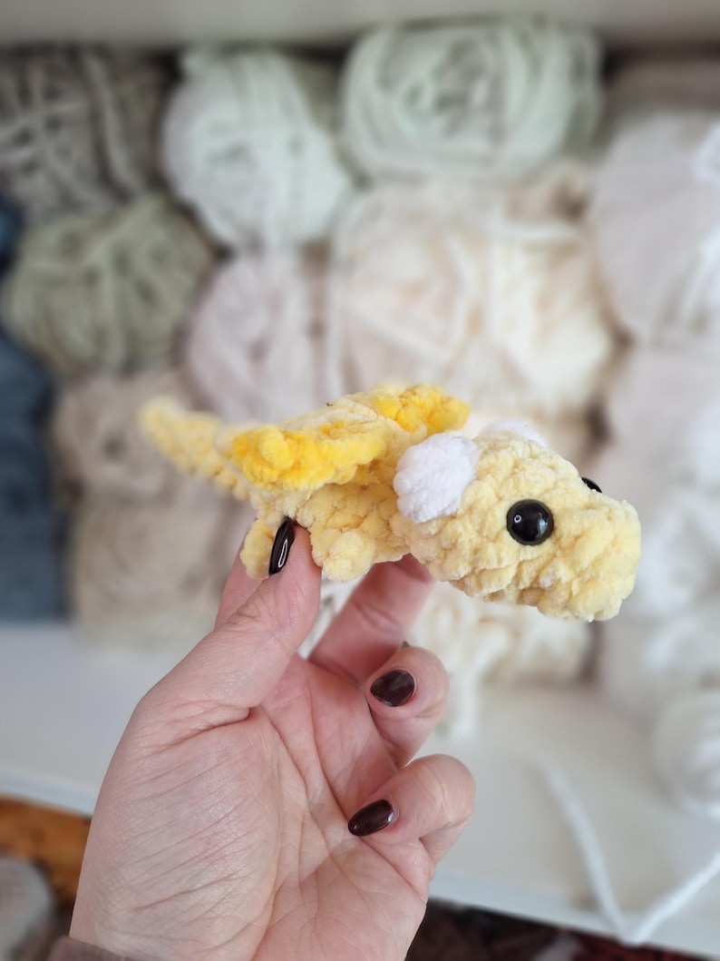 Mini dragon plush toy crocheted small dragon handmade & gift idea image 10