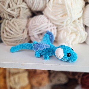 Mini dragon plush toy crocheted small dragon handmade & gift idea image 12