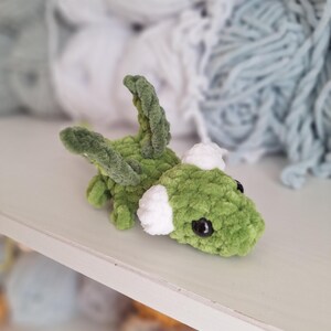 Mini dragon plush toy crocheted small dragon handmade & gift idea image 5