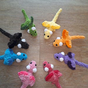 Mini dragon plush toy crocheted small dragon handmade & gift idea image 1