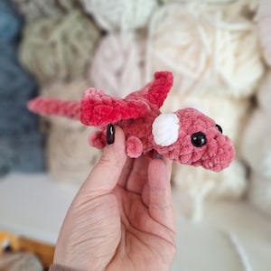 Mini dragon plush toy crocheted small dragon handmade & gift idea image 7