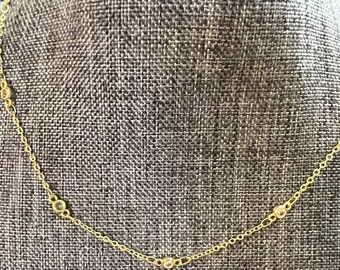 14k gold fill station necklace