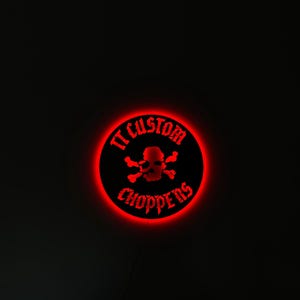 Custom chopper Metal Led Wall Sign,Gift for Boyfriend Art,Game Room Decor,Metal WallLed Decor, Choppers Legend Led Sign,Gift for Fathers Day
