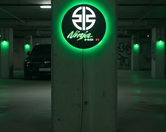 Custom,kawasaki Ninja,h2r LED Metal Sign: Motorcycle Garage Decor
