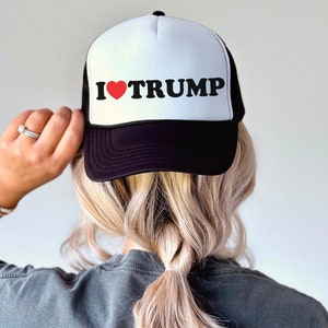 I Heart Trump Trucker Hat, Patriotic Hat, United States Constitution, USA Hat, Trump Hat, Presidents Day, Valentines Day