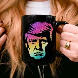 Sparkly Trump Coffee Mug, Trump Coffee Mug, 45 & 47 Gift, President Gift, Presidents Day, Hot Cocoa and Team Mug