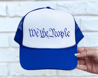 Gorra de camionero "We The People", gorra de béisbol patriótica, Día de la Independencia, 4 de julio, EE. UU., 250.º cumpleaños, regalo para Estados Unidos, gorra roja, blanca y azul