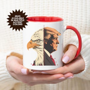 Adler-Trumpf-Tasse, Donald Trump Merch, amerikanischer Adler, Trump Vance, 47