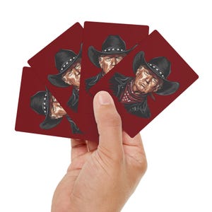 Trump Outlaw Cowboy Spielkarten, Pokerkarten, Kartenspiel, Weihnachtsgeschenk, Kastanienbraun / Rot