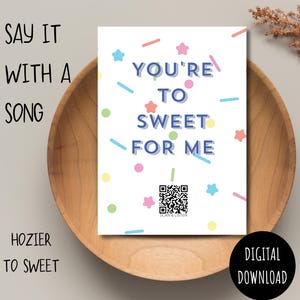 Cartão de felicitações QR digital com código QR, cartão para impressão com música, presente exclusivo para qualquer ocasião, download digital de cartão de aniversário