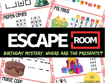 Printable Birthday Escape Room Game: Kids Mystery Party (PDF Download) Ages 8+