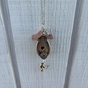 Birdhouse Pendant-Vintage Silverware-Remembrance-Bee