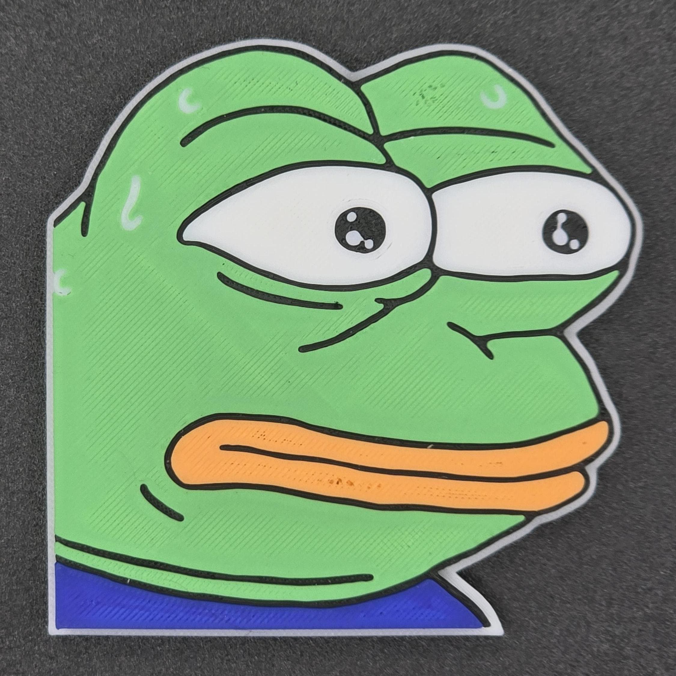 3d Printed Monkas Pepe the Frog Twitch Emote Magnet - Etsy