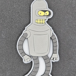 3d Printed Futurama Bender Magnet