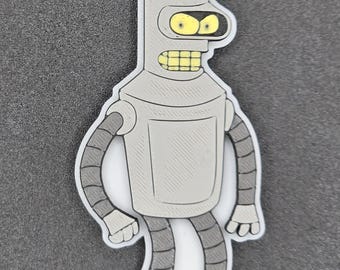 3D-geprinte Futurama Bender-magneet