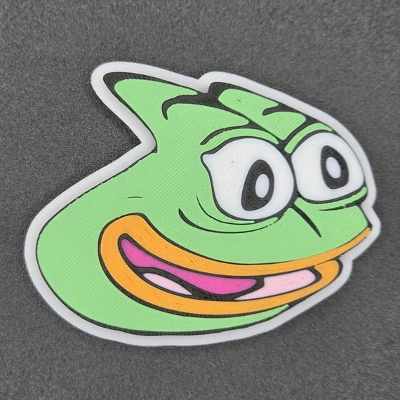 3d Printed Pepega Pepe the Frog Twitch Emote Magnet - Etsy